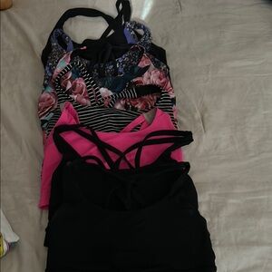 lululemon athletica Sports Bras - Black, Pink, Floral